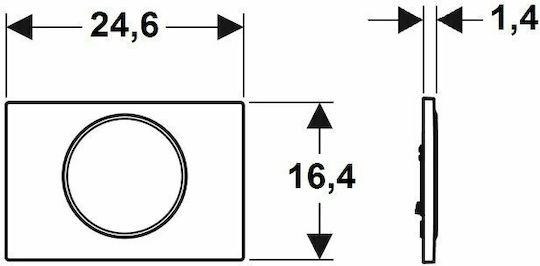 Geberit Sigma 10 Плочка за котлонче Единично промиване Inox
