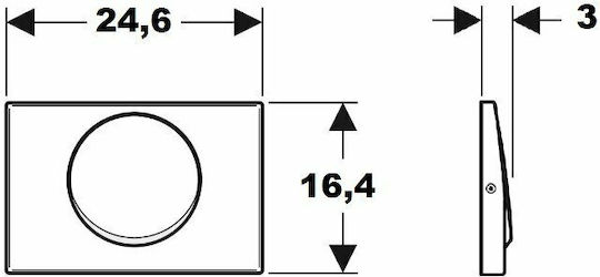 Geberit Delta 15 Flush Plate for Single Flush Toilet Inox