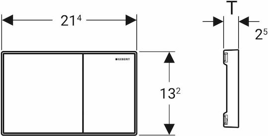 Geberit Sigma 60 Spülplatten für Toiletten Doppelspülung