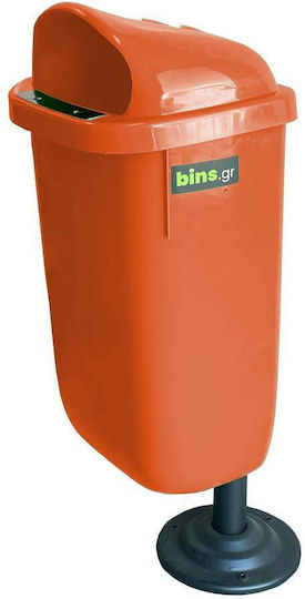 Green City International Plastic Waste Bin 50lt Orange