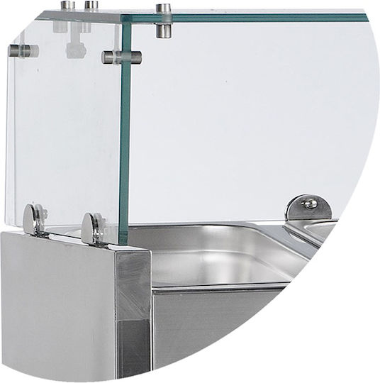 Tefcold Охлаждаща Витрина Настолна с Капацитет 8x1/4 ГН 180x33.5x22.5см