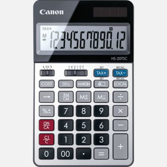 Canon HS-20TSC Calculator Accounting 12 Digits in Black Color 1pcs