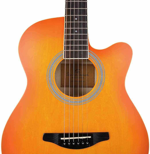 Soundsation Semi-Acoustic Guitar Saguaro-HW-CE Cutaway Orange