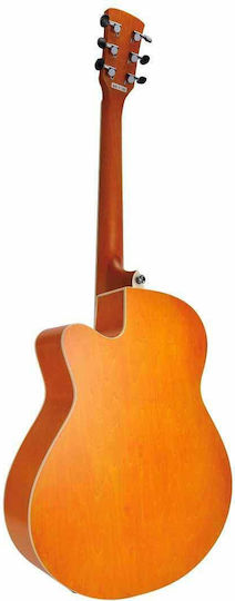 Soundsation Semi-Acoustic Guitar Saguaro-HW-CE Cutaway Orange