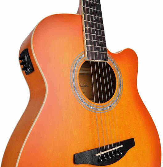 Soundsation Semi-Acoustic Guitar Saguaro-HW-CE Cutaway Orange