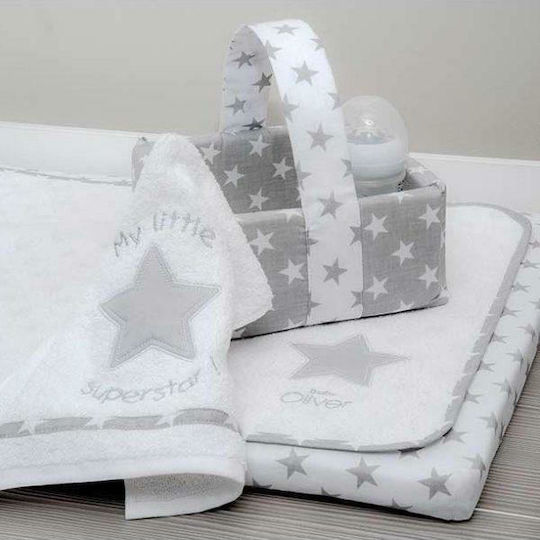 Baby Oliver Baby Bettwäsche-Set Für Krippe Grau 3 Stücke