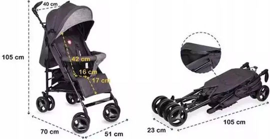 Lionelo Irma Umbrella Stroller Suitable from 6+ Months Gray 7kg