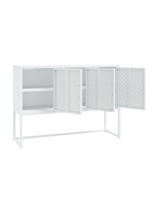 Metallic Buffet Λευκό L105xW35xH75cm