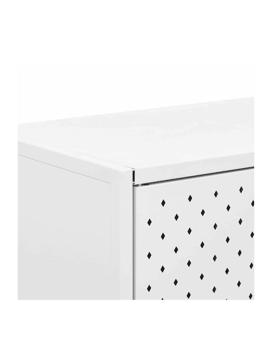 Metallic Buffet Λευκό L105xW35xH75cm