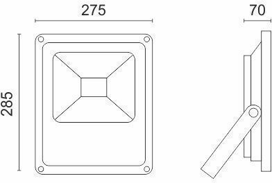 Spot Light Στεγανός Προβολέας LED 50W Θερμό Λευκό 3000K IP66