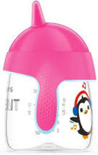 Philips Educational Sippy Cup Plastic with Handles Pink for 12m+m+ 260ml