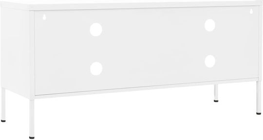 TV-Ständer Metall Weiß M105xT35xH50cm