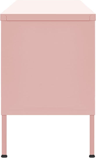 Metal TV Stand Pink M105xD35xH50cm