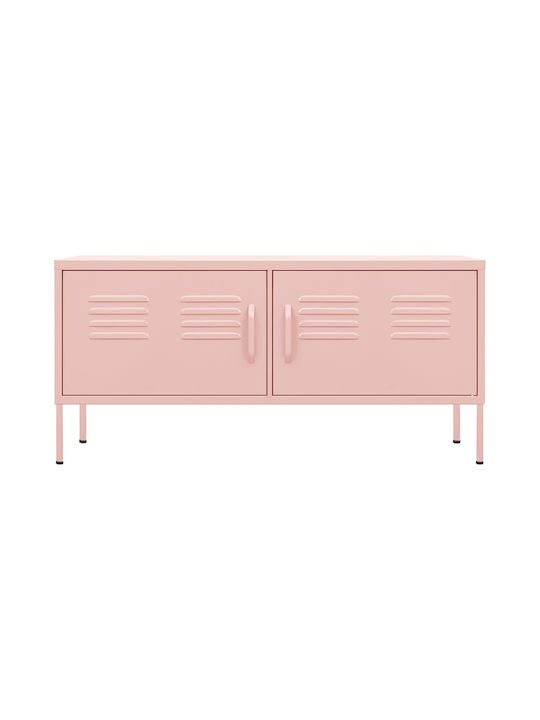 TV Stand Metal Pink L105xW35xH50cm