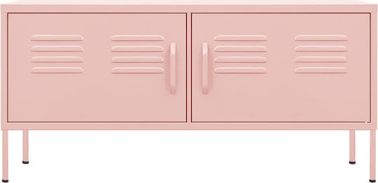 Metal Pink TV Stand L105xD35xH50cm 336229