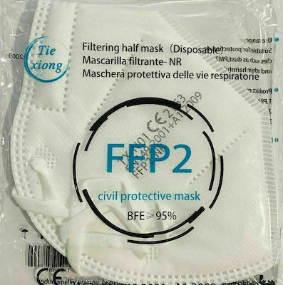 Tiexiong FFP2 Civil Protective Mask BFE >95% Protective Mask FFP2 White 1pcs