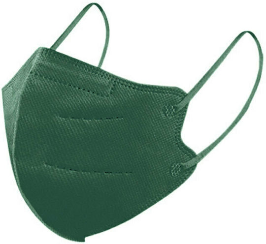 Famex Disposable Protective Mask FFP2 NR Kids Forest Green 10pcs