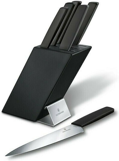 Victorinox Inox Cooking Utensil Set with Base Black Swiss Modern 6pcs