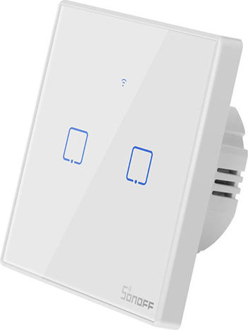 Sonoff TX T1 Recessed Touch Wall Switch Wi-Fi Lighting Two-Way with Frame Medium White
