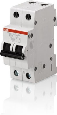 Abb SH201T-C16NA 2-Poles Automatic Circuit Breaker 16A 3kA 16Α Καμπύλη C 70380