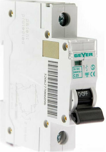 Geyer 1-Pole Automatic Circuit Breaker 25A EA125C