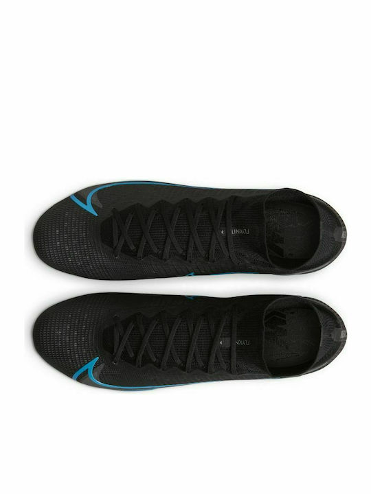 Nike Mercurial Superfly 8 Elite AC High Football Shoes SG-Pro with Cleats Black / Iron Grey