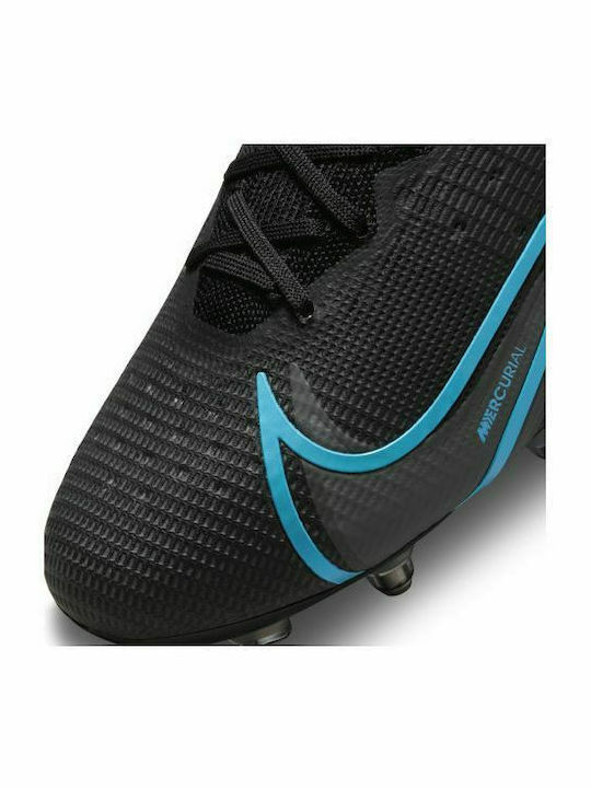 Nike Mercurial Superfly 8 Elite AC High Football Shoes SG-Pro with Cleats Black / Iron Grey
