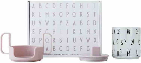 Design Letters Grow With Your Cup Lern-Trinkflasche Silikon mit Griffen Rosa für 9m+m+ 220ml