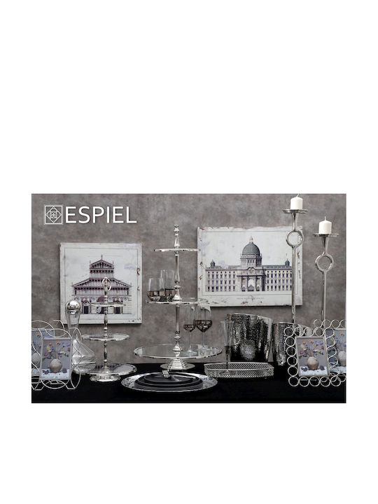 Espiel Inox Dessert Tower Stand with 3 Tiers Silver Ø28cm