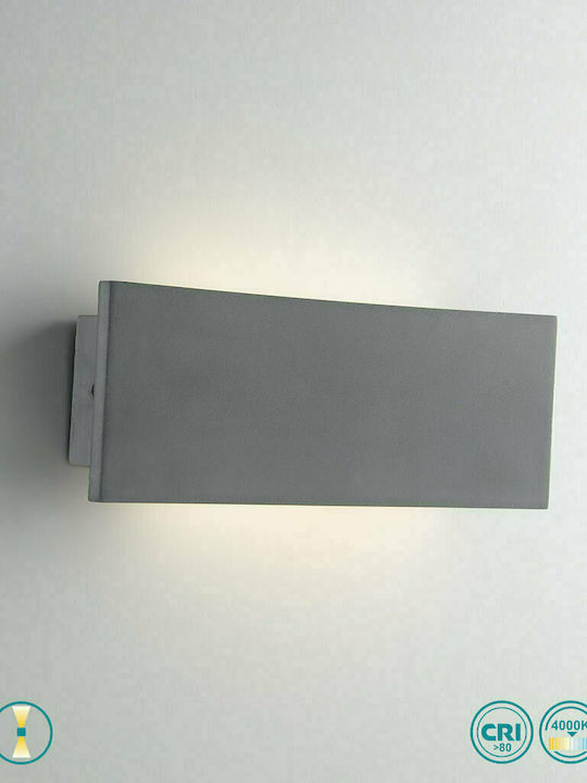 Fan Europe Wall-Mounted Outdoor Lighting Ceiling Lamp LED IP65 8.6W with Natural White Light Double Beam 30x10.2x4.5cm