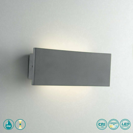 Fan Europe Parker Wandmontierte Außenbeleuchtung Deckenleuchte IP65 8.6W mit Natürliches Weiß Licht Doppelstrahl 30x10.2x4.5cm
