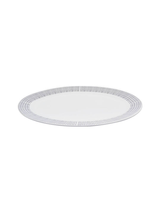 Ankor Πιάτο Ρηχό Οβάλ από Πορσελάνη Λευκό 30.5x30.5cm