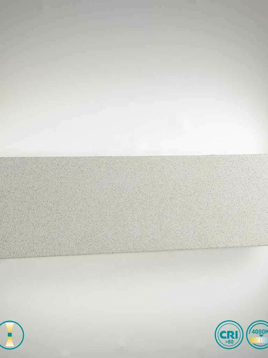 Fan Europe Wandmontierte Außen-Deckenleuchte LED IP65 20W mit Natürliches Weiß Licht Doppelstrahl 60x10.2x4.5εκ.