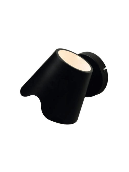Aca Monet Modern Lumină de Perete cu Soclu E27 Negru 16.5x20x17cm
