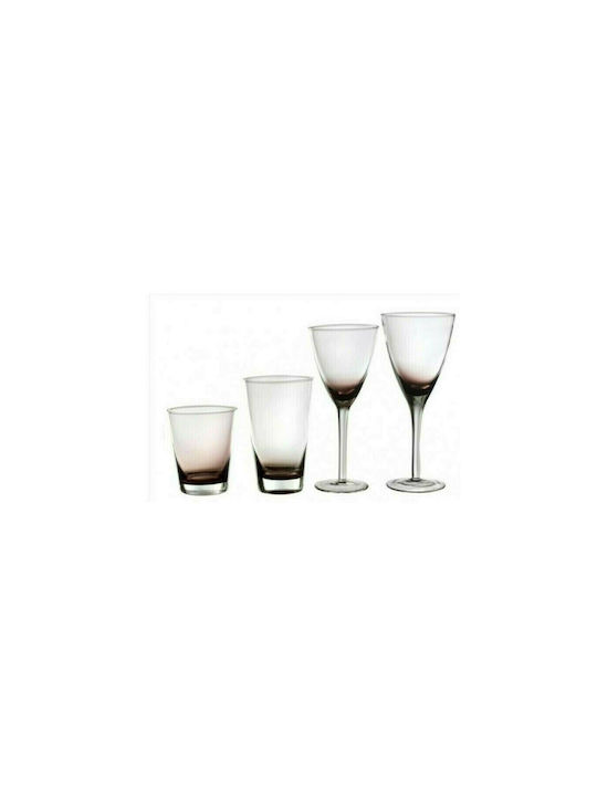 HFA Rainbow Set of Glasses for White Wine made of Glass in Purple Color Stemmed 320ml 5420103 6pcs