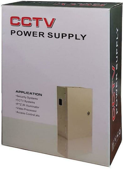 Powertech Τροφοδοτικό Κουτί Συστημάτων CCTV 9 Καναλιών CP1209-10A-B