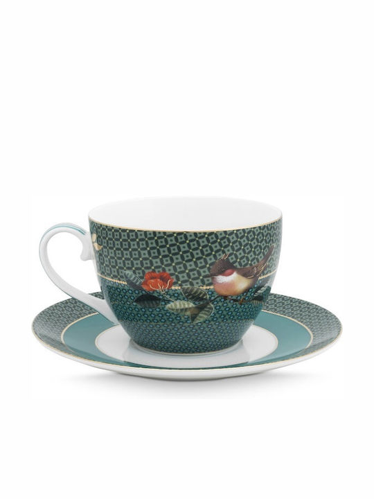 PiP Studio Winter Wonderland Porcelain Cappuccino Cup Set 280ml Green