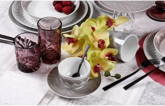 Cryspo Trio Plaza Cup Coffee Porcelain Gray 100ml