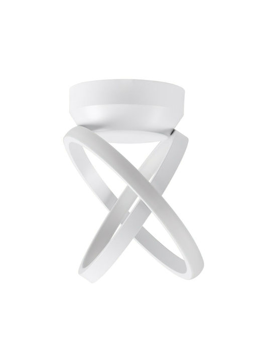 GloboStar Amelia Ceiling Mount Light 16cm White with Integrated LED and Remote Control