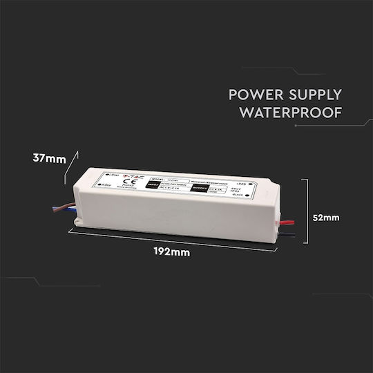 V-TAC Dimmbares LED-Netzteil Wasserdicht IP67 Leistung 100W mit Ausgangsspannung 12V