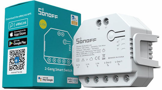 Sonoff Интелигентен Превключвател 2 Канала Wi-Fi 15A