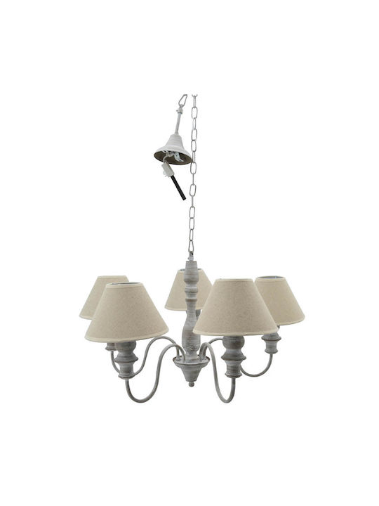 Ankor Chandelier Lampshade 5xE14 Gray 65cm 814695