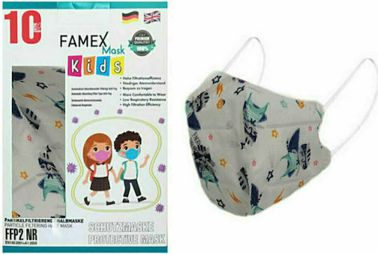 Famex Disposable Protective Mask FFP2 NR Kids White with Astrokid 100pcs