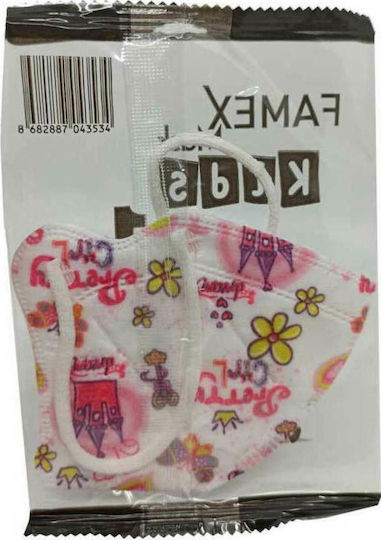 Famex Disposable Protective Mask FFP2 NR Kids with Pretty Princess 50pcs