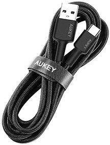 Aukey Braided USB 3.2 Cable USB-C male - USB-A Μαύρο 2m CB-CA2