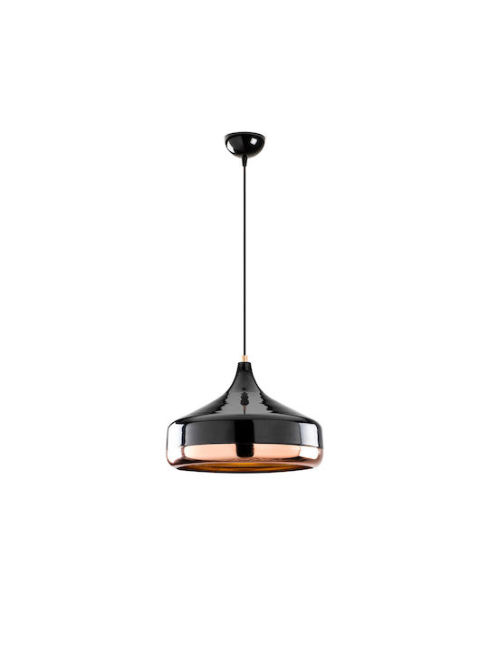 Yildo Pendant Light Black Bell with Socket E27 36x122cm