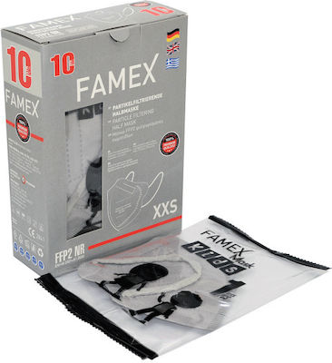 Famex Disposable Protective Mask FFP2 NR XXS Kids Gray 1pcs