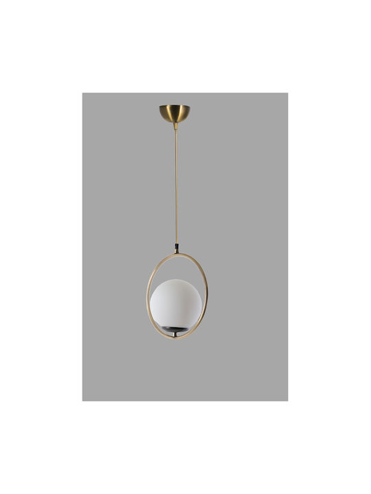 Ring Pendant Light Single-Light for Socket E27 Bronze