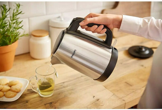 Philips Daily Collection Βραστήρας 1.7lt 2200W Ασημί