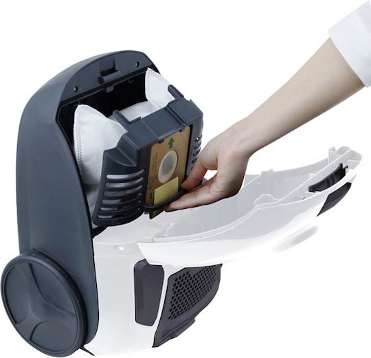 Hoover Brave BV11 011 Ηλεκτρική Σκούπα 700W με Σακούλα 2.3lt Λευκή